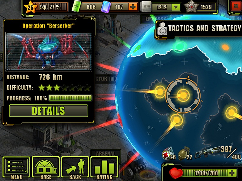 Berserker Operation on the Globe