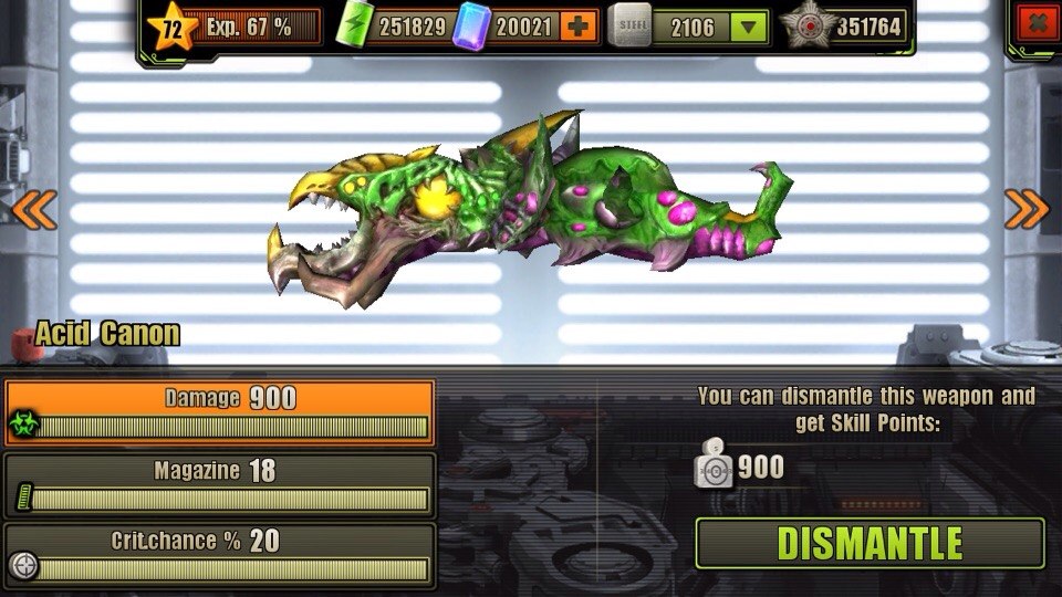 Fully Upgraded Acid Cannon
